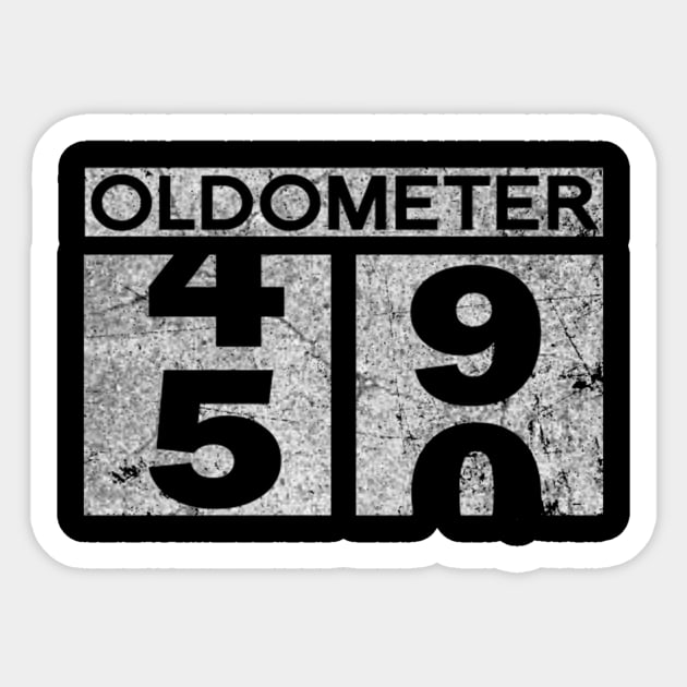 Oldometer 50 Years Old repro vtg Sticker by ysmnlettering